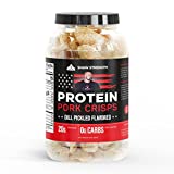 Shaw Strength Protein Pork Rinds (Dill Pickle, 8oz); Developed for Worlds Strongest Man Brian Shaw, Keto-Friendly, High Protein, No Carb, All-Natural Crisps Fried in Coconut Oil