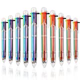 JPSOR 28 Pack Multicolor Ballpoint Pens 0.5mm 6-in-1 Rainbow Pens for Kids, Retractable Ballpoint Fun Pens Color Pens for Office School Classroom Supplies Students Gift