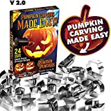 Pumpkin Punchers - Pumpkin Carving Kit For Kids - Pumpkin Carving Tools - Pumpkin Carving Stencils - Pumpkin Carving Kit Stencils - Pumpkin Carver Kit - Safe Pumpkin Tools - 2.0 Version (24 Pieces)