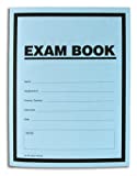 BookFactory Exam Blue Book/Blue Exam Book/Blue Test Book (10 Book Pack) (Ruled Format - 8.5" x 11" - 16 Numbered Pages) Saddle Stitched (LAB-016-7RSS (Exam Book)10 PK)