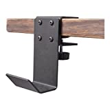 Stand Up Desk Store Clamp-On Under Desk Headphone Hanger, Backpack Hook, and Purse Holder - Black