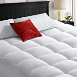 COHOME Queen Size Mattress Topper Extra Thick Cooling Mattress Pad 400TC Cotton Top Plush Down Alternative Fill Pillow Top Mattress Cover with 8-21 Inch Deep Pocket (60x80 Inches, White-Classic)