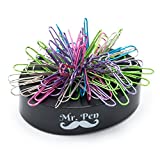 Mr Pen- Magnetic Desk Toy with Colored and Silver Paper Clips (100 Pieces), Desk Toys, Desk Decor, Desk Accessories, Paperweight, Cute Office Supplies, Paper Clips Holder, Paper Clip Dispenser