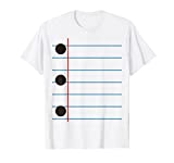 Three Hole Punch College Ruled Paper Costume T-Shirt