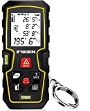 Laser Measurement Tool 196ft, HYGGEIN Laser Distance Measure, Laser Measuring Tape with Levels(M/in/Ft/Ft+in,1/16in Accuracy), Pythagorean Mode, Distance, Area and Volume