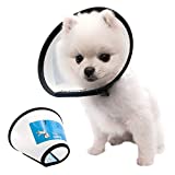 Supet Dog Cone Adjustable Pet Cone Pet Recovery Collar Comfy Pet Cone Collar Protective Collar for After Surgery Anti-Bite Lick Wound Healing Safety Practical Plastic E-Collar