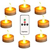 Topstone Led Tealight Candles with Remote and Timer,Warm Yellow Flameless Candles ,Big Capacity Battery Operated Tea Light,Best for Wedding and Festival Decoration,Pack of 12