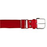 Champro Brute Baseball Belt with Leather Tab, Red, Adult 1-1/2"