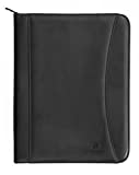 Executive Office Solutions Professional Business Padfolio Portfolio Briefcase Style Organizer Folder & Notepad Synthetic Leather  Black