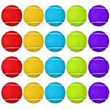Pack of 20 Tennis Balls for Dogs 2.5 Inch PET Dog Ball for Large Dogs, Medium Dogs and Small Dogs Colored Interactive Puppy Tennis Balls Dog Toy Balls with Bag for Training Play Exercise, 5 Colors