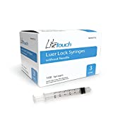 LiteTouch 3mL Luer Lock Syringe, Sterile, Individually Sealed - 100 Syringes per Box (no needle)