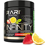 RARI Nutrition - Infinity Pre Workout Powder - Natural Preworkout Energy Supplement for Men and Women - Keto and Vegan Friendly - No Creatine - 30 Servings - (Strawberry Lemonade)