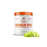 Genius Pre Workout Powder  All Natural Nootropic Preworkout & Caffeine Free Nitric Oxide Booster w/Beta Alanine & Alpha GPC | Boost Focus, Energy & NO | Muscle Builder Supplement  Essential Herbs