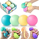 Color Changing Stress Balls - 4 Pack Stress Ball Fidget Toy, Sensory Stress Relief Squeeze Toys for Anxiety Autism & More (Color Change)