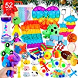 FiGoal 52 PCS Sensory Fidget Toys Set with Storage Box, Mini Poppet Figit Toys for Adults Kids ADHD, Birthday Party Favors ,Classroom, Goodie Bag Fillers