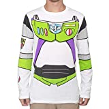 Toy Story I am Buzz Lightyear Adult Long Sleeve Costume T-Shirt White