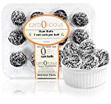Low Carb Rum Balls [12-Pack] By Carb-o-licious - Delicious Keto Sweets With Only 1 Net Carb Per Ball - Healthy Snack With Almond Flour- Best Tasting Low-Carb Diet Treat Ever!