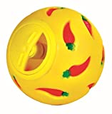 Wheeky Treat Ball Toy for Guinea Pigs, Rabbits, Hedgehogs and Other Small Pets, 7 cm, Yellow, Adjustable Opening Treat Toy New