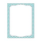 Barker Creek Designer Computer Paper, Turquoise Chevron, 8.5 x 11, Decorative Printer Paper, Stationery, 50 Sheets per Pkg, Home, School and Office Supplies (740)