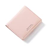 AnnabelZ Women Wallet Small Bifold Soft Leather Pocket Wallet Ladies Mini Short Purse(Pink)