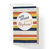 1Up Greetings | Happy Birthday Card for Nephew | 5x7.5 | (Single Card + Envelope)