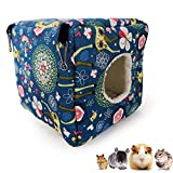 Oncpcare Cube Hamster Cotton Nest, Winter Warm Sugar Glider Bed House, Small Pet Plush Hanging Hammock for Birds Parrot Sugar Glider Ferrets Rat Hamster Squirrel Guinea Pig Chinchilla Marmosets Bunny