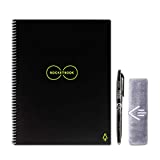 Rocketbook Smart Reusable Notebook - Dot-Grid Eco-Friendly Notebook with 1 Pilot Frixion Pen & 1 Microfiber Cloth Included - Infinity Black Cover, Executive Size (6" x 8.8")