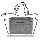 TOPHOME Insert Handbag Organizer Bag in Bag Cosmetic Storage Makeup Bag Organizers Felt Container Organizer Storage Organizing Home Girl Handbag Grey