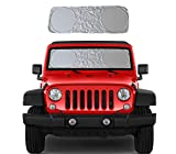 Windshield Sun Shade Compatible with Jeep Wrangler Gladiator JL JK Wrangler Rubicon Toyota Fj Cruiser Front Window Accessories XS