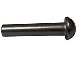 3/16" Diameter X 1" Length Solid Steel Round Head Rivet, Plain Finish (Pack of 1/2 Pound - Approximately 52 Pieces)