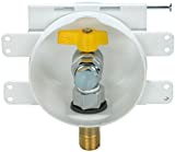 Water-Tite 88106 Mini Round Gas Outlet Box - 1/2-Inch Valve for Iron Pipe, White Plastic