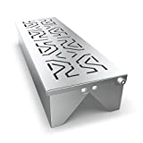 Nothers Stainless Steel Wood Smoker Box, V-Shaped BBQ Smoke Box for Gas/Charcoal/Kamado Grill