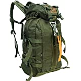 WolfWarriorX Lightweight Travel Backpack Flight Parachute Pack Large 100% Nylon Rucksacks Rain Hood Waterproof for Men, Women for Outdoor Hiking Camping Trekking Climbing Ridding(Green)