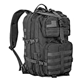 WINCENT Multi Function Military Tactical Assault Backpack with Double Stitching, Braided Handle, and Laser Cut Mole Webbing for Gear Attachment, Black