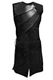 Pingstore Men's Medieval Sleeveless Waistcoats Costume Renaissance Victorian Waistcoats Vests, Black, Medium