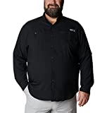 Columbia Men's Plus Tamiami II Long Sleeve Shirt, Black - X-Large