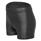 iLover Black Girls' Sparkle Dance and Tumbling Athletic Gymnastics Shorts Kids Yoga Shorts Ballet Shorts 6-7 Years