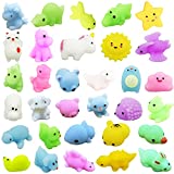 32PCS Mochi Squishy ToysKawaii Squishy Toys, Squishies Animals Pack Party Favor Toys for Kids Squeeze Stress Reliever Toys Classroom Prize for Children Adult