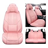 NS YOLO Full Coverage Faux Leather Car Seat Covers Universal Fit for Cars,SUVs and Pick-up Trucks with Waterproof Leatherette in Auto Interior Accessories