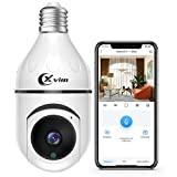 XVIM 3MP Home Light Bulb Camera, WiFi Wireless Security Camera, 360 Degree Pan/Tilt View Night Vision, Indoor/Outdoor(No SD Card Included)