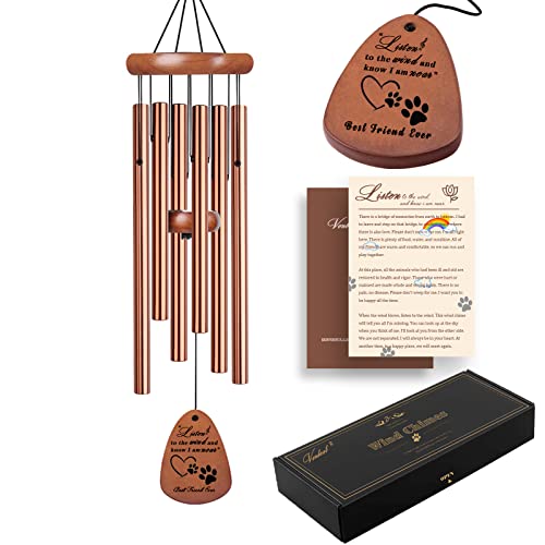 VENBEEL Dog Memorial Gifts, 28" Pet Memorial Wind Chimes, Loss of Dog Sympathy Gift, Pet Loss Gifts, Dog Passing Away Gifts, Cat Memorial Gifts, Remembrance/Condolences Gifts for Loss of Pet