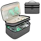 BAFASO Wearable Breast Pump Bag Compatible with Willow and Elvie Breast Pump or Momcozy S12 Pro, Carrying Case for Wearable Breast Pump and Extra Parts, Gray