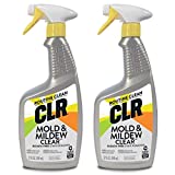 CLR Mold & Mildew Stain Remover Spray | Works on Fabric, Wood, Fiberglass, Concrete, Brick, Painted Walls, Glass and More | EPA Safer Choice, (32 Ounce, Pack of 2)