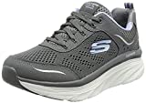 Skechers Women's D'LUX Walker Infinite Motion Sneaker, CCLV=Charcoal Lavendar, 9.5