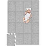 Stylish Baby Play Mat - Soft and Easy to Clean 5.6 x 4 ft. Floor Mat Creates A Safe Play Area for Your Baby - The Perfect Modern Foam Playmat Fits Nicely with Your Kids Playroom Or Home Decor