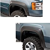 Bushwacker Extend-A-Fender Extended Front & Rear Fender Flares | 4-Piece Set, Black, Smooth Finish | 40952-02 | Fits 2007-2013 GMC Sierra 1500; 2007-2014 Sierra 2500 HD