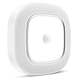 WhitePoplar Motion Sensor Ceiling Light Battery Operated, Wireless Motion Activated LED Light 300LM White Indoor Lights for Closet Cordless Stair Hallway Bedroom Pantry Shed Shower Light