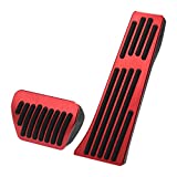 A ABSOPRO Gas Brake Pedal Cover Anti Slip Foot Pedals for BMW 1 2 3 4 5 7 Series 14-19 for BMW X3 X4 X5 X6 X7 17-21 Aluminum Alloy Red (Set of 2)