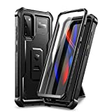 Dexnor for Samsung Galaxy S20 5G Case/6.2 inches, [Built in Screen Protector and Kickstand] Heavy Duty Military Grade Protection Shockproof Protective Cover for Samsung Galaxy S20 5G Black