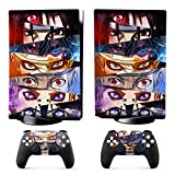 HK Studio PS5 Skin with Anime Ninja Eyes - Easy Peel and Stick PS5 Skin Disc Edition with No Bubble, Waterproof - Playstation 5 Skin - Including PS5 Controller Skin and PS5 Console Skin
